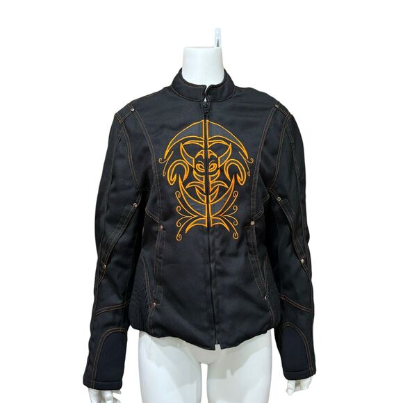 Women's Biker Motorcycle Jacket Moto Size M - Picture 2 of 14